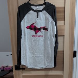 Agenda Black and White Long Sleeve Shirt